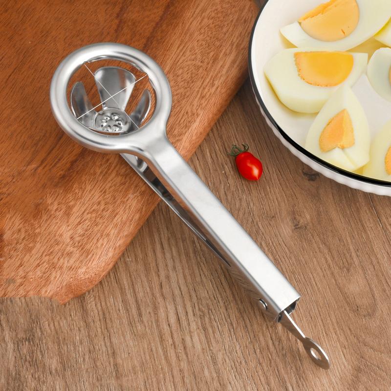 Aluminum Alloy Manual Egg Cutter with Handle Multifunctional Portable Preserved Egg Splitter Egg Slicers Kitchen Accessories