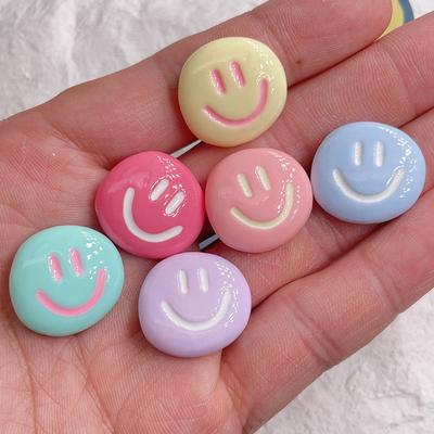 10pcs Kawaii Smile Face Flat Back Resin Charms DIY Earring Hairpin Clothing Jewelry Accessories Phone Case Water Cup Decor Patch