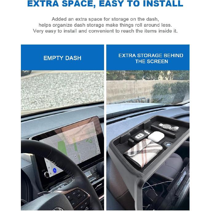 CDEFG For 2024 2025 2026 Toyota Grand Highlander Dashboard Storage Box 12.3-Inch Screen Compatible With 2024 2025 2026 Toyota Grand Highlander