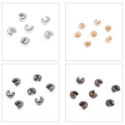 100 peças/lote 3/4/5mm para DIY Popular Spacer Beads End Stopper Crimp Findings Dia Round Covers Beads Jewelry Making Jewelry Accessories Handmade