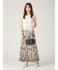 Lily Brown Ruffle Detail Bowtie Knit Top White Women's (LWNT252001)