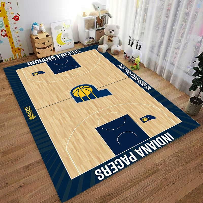 Indiana Pacers Basketball Court Style Area Rug for Home Decor Suitable for Use As an Anti-slip for Living Room Bedroom Sofas