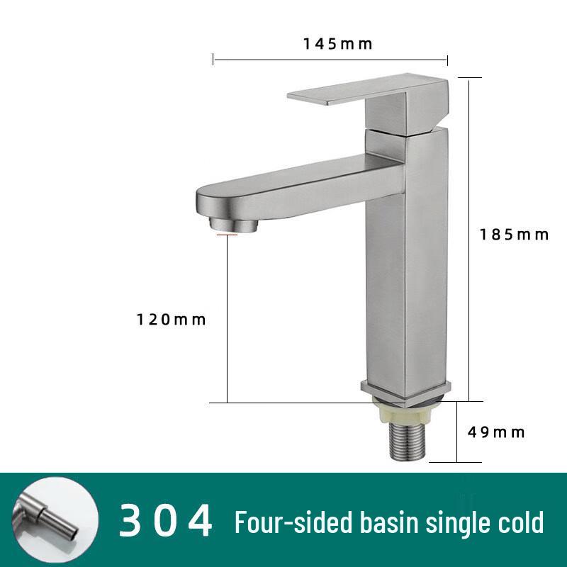 

Lilong 304 Stainless Steel Single Cold Basin Faucet