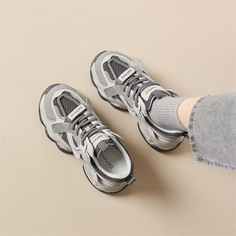 Popular increase, dad shoes women's autumn 2025 new fashion shows thick-soled high muffin thick-soled casual women's shoes trend