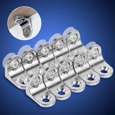 10 stücke Zink-legierung Runde Ecken Form Regal Halter Supporter Sucker für Glas Holz Bord