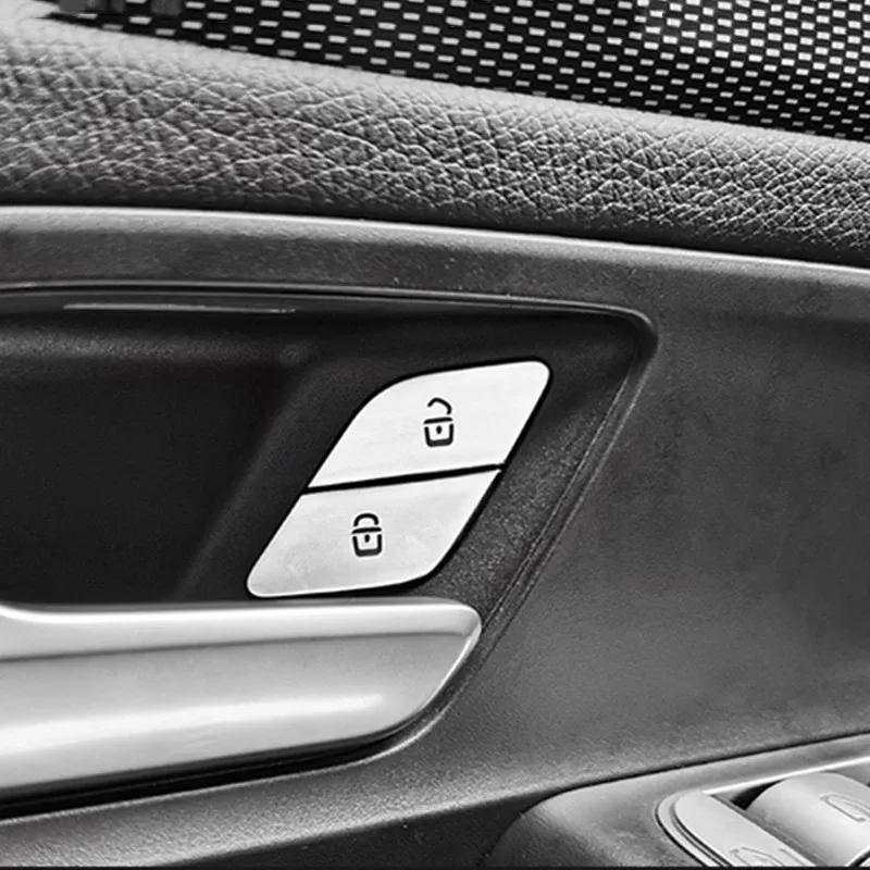 Car Window Glass Lifting Button Sticker Trim For Mercedes Benz W167 W213 W205 W177 X247 X167 C118 H247 Seat Heating Accessories