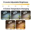 Neoglint Clamp-on Table Lamp with 5x Magnifier Swing Arm Dimmable LEDs Desk Light Touch Control 5 Color Temperature 5 Brightness