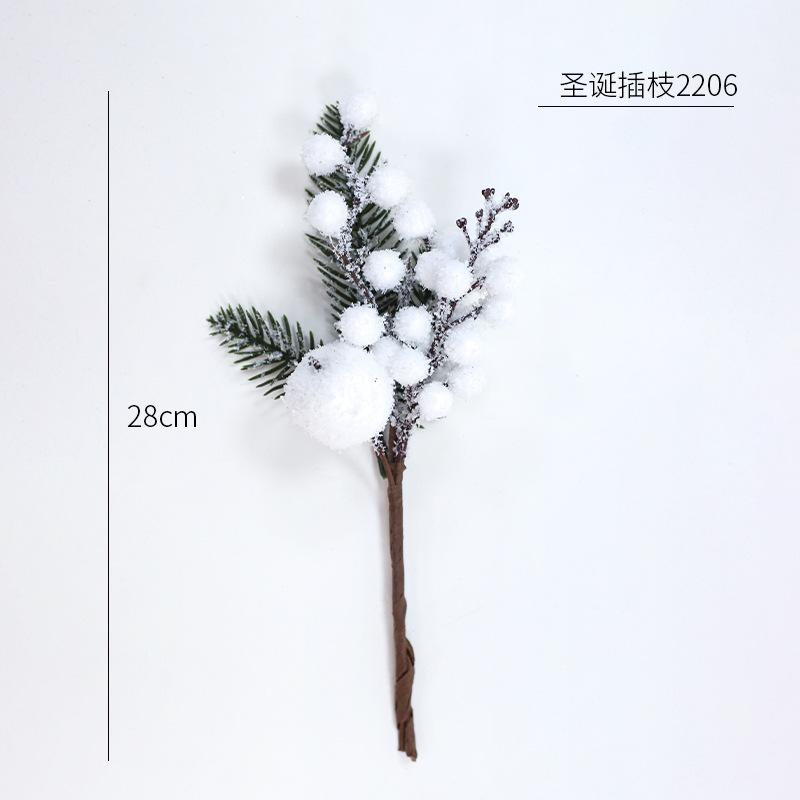 58cm Artificial White Berry Bouquet Christmas Decora Fake Plant for Home Decor Xmas Tree Navidad New Year 2025 Ornaments