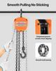 Hand Chain Hoist, 1/2 Ton Capacity, Manual Chain Block with Upgrade G80 Galvanized Chain, 3 M Lifting Height, Heavy Duty Pulley Hoist for Garage