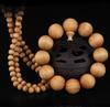 Herren Armband aus rotem Sandelholz mit goldenem Stern Agarholz Buddhistische Gebetsperlen