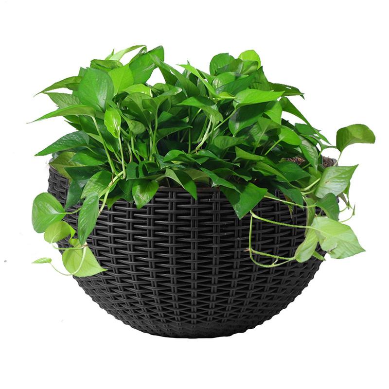 New Flower Pot Exquisite Wall-mounted Plastic Wall Hanging Basket Flowerpot For Outdoor Garden Balcony Planter Bucket Home Decor