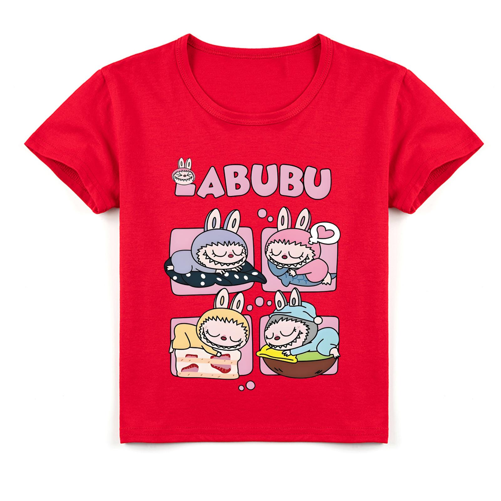 

Kids 2D Tee Labubu T-shirt Children short-sleeved 140 фіолетовий