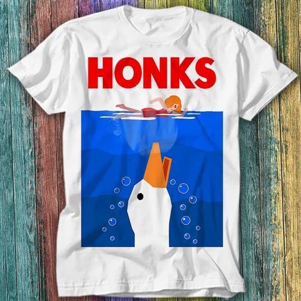 

Honk Honk Jaws Honks Goose Duck DnD T Shirt Top Tee 239 L
