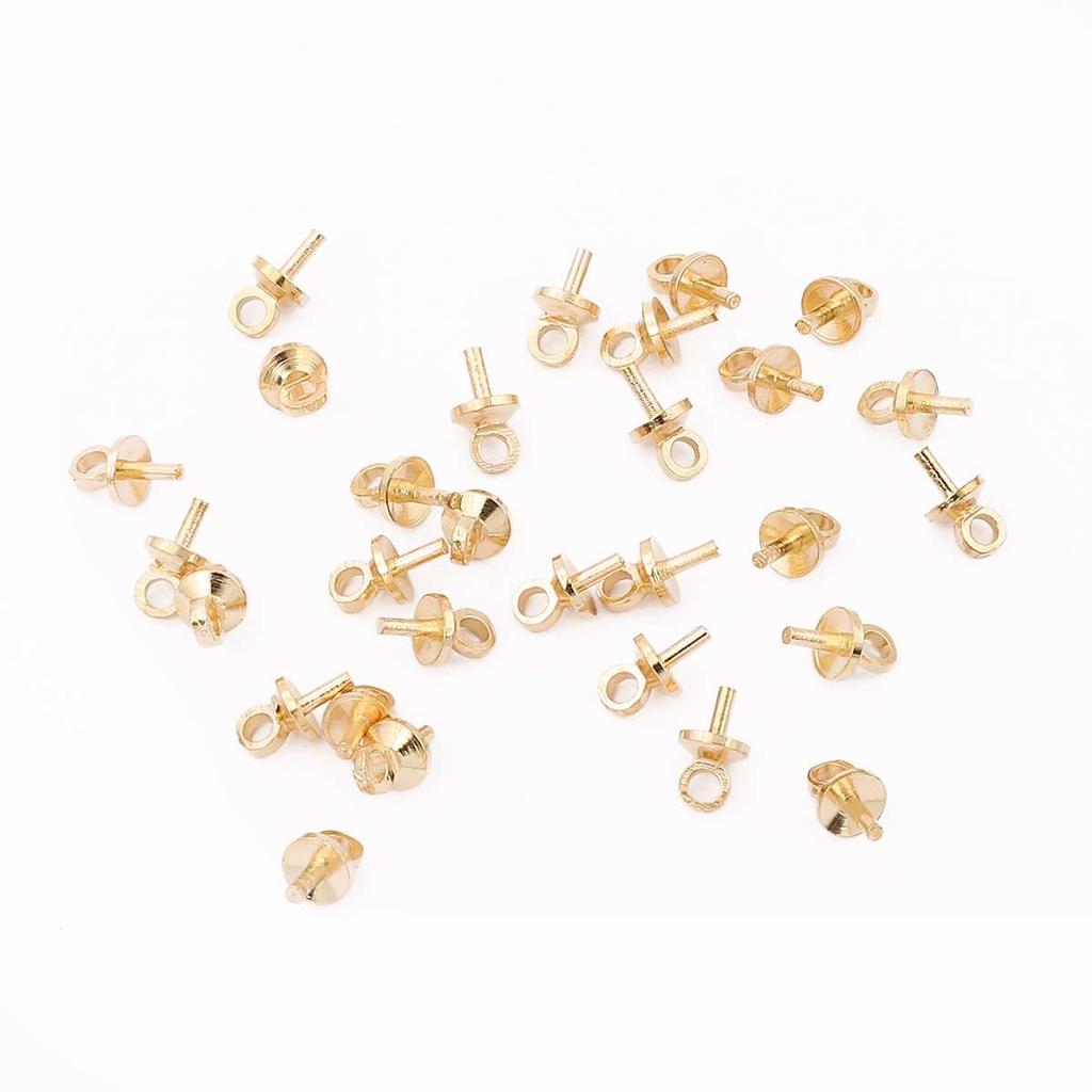 50pcs/Bag Hanging Cap Claw Nails Copper Material Rhodium Plating Pendant Making DIY Fashion Jewelry Accessory