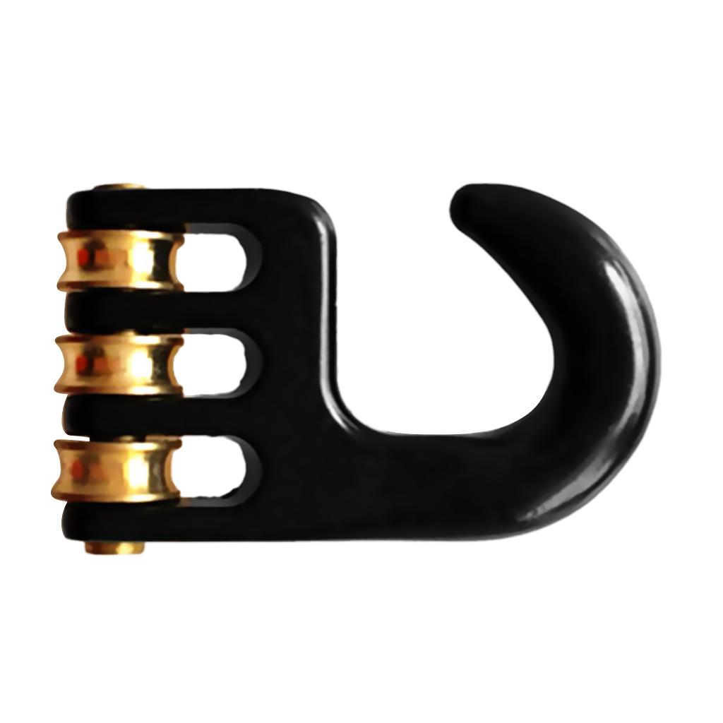 1 Pair of Alloy Windsurf Rigging Pulley Hooks with 3 Rollers - Supplies Parts Windsurfing Equipment