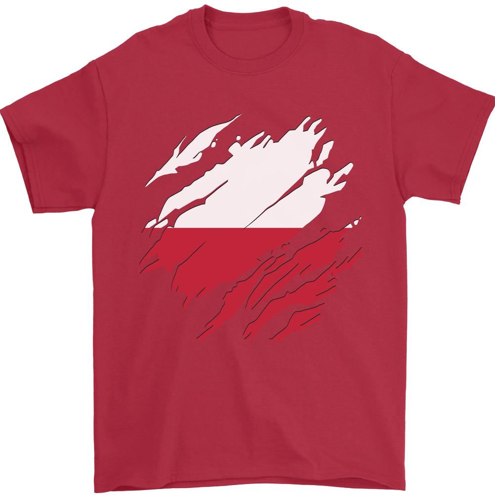 Torn Poland Flag Polish Day Football Unisexs TShirt 100 Cotton S