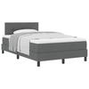 Boxspring Bed with Headboard Dark Grey 120 X 190 Cm Fabric