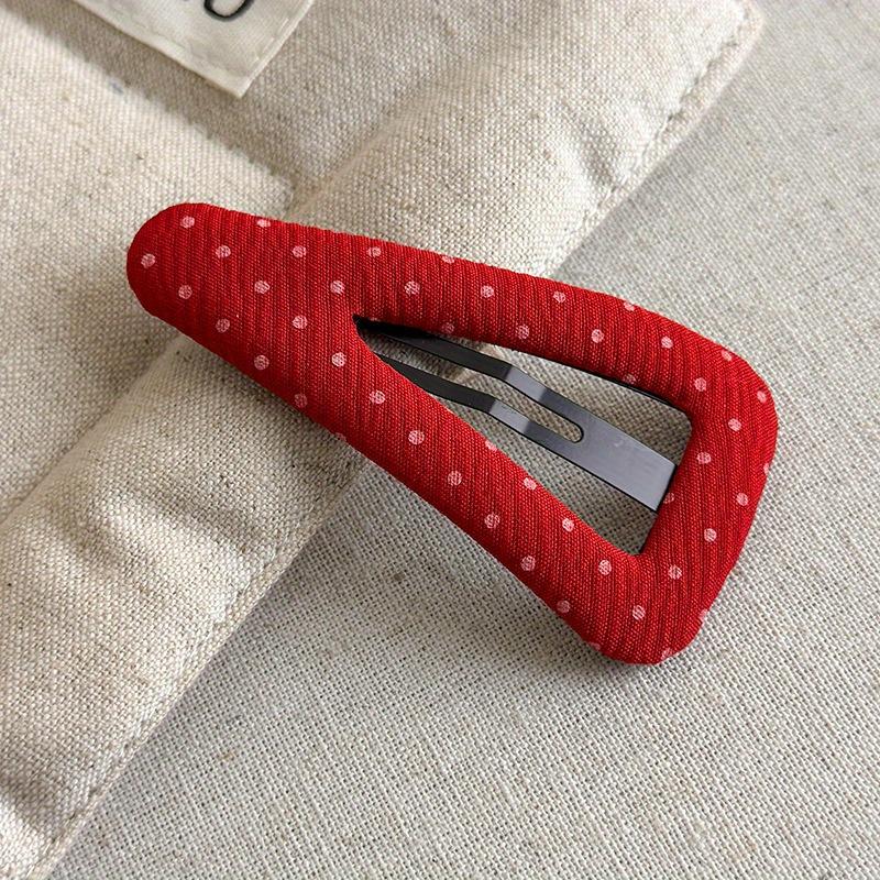 Korean Style Polka Dot Triangle Hair Clip Women's Fashionable and Simple BB Clip Hair Accessories