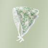 Elegant Floral Cotton Head Scarf Soft Wrap Printing Hair Scarf Vintage Lace Triangle Scarf  Beach