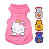Weste Niedlicher Katzenaufdruck Zweibeinige Hundekleidung Atmungsaktives Weiches T-Shirt für Haustier