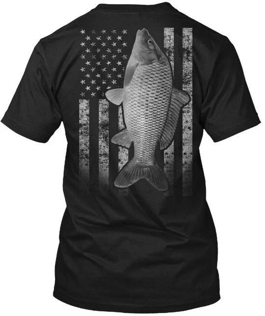 

Real Carp Fishing Flag T shirt Made in the USA Size S to 5XL S