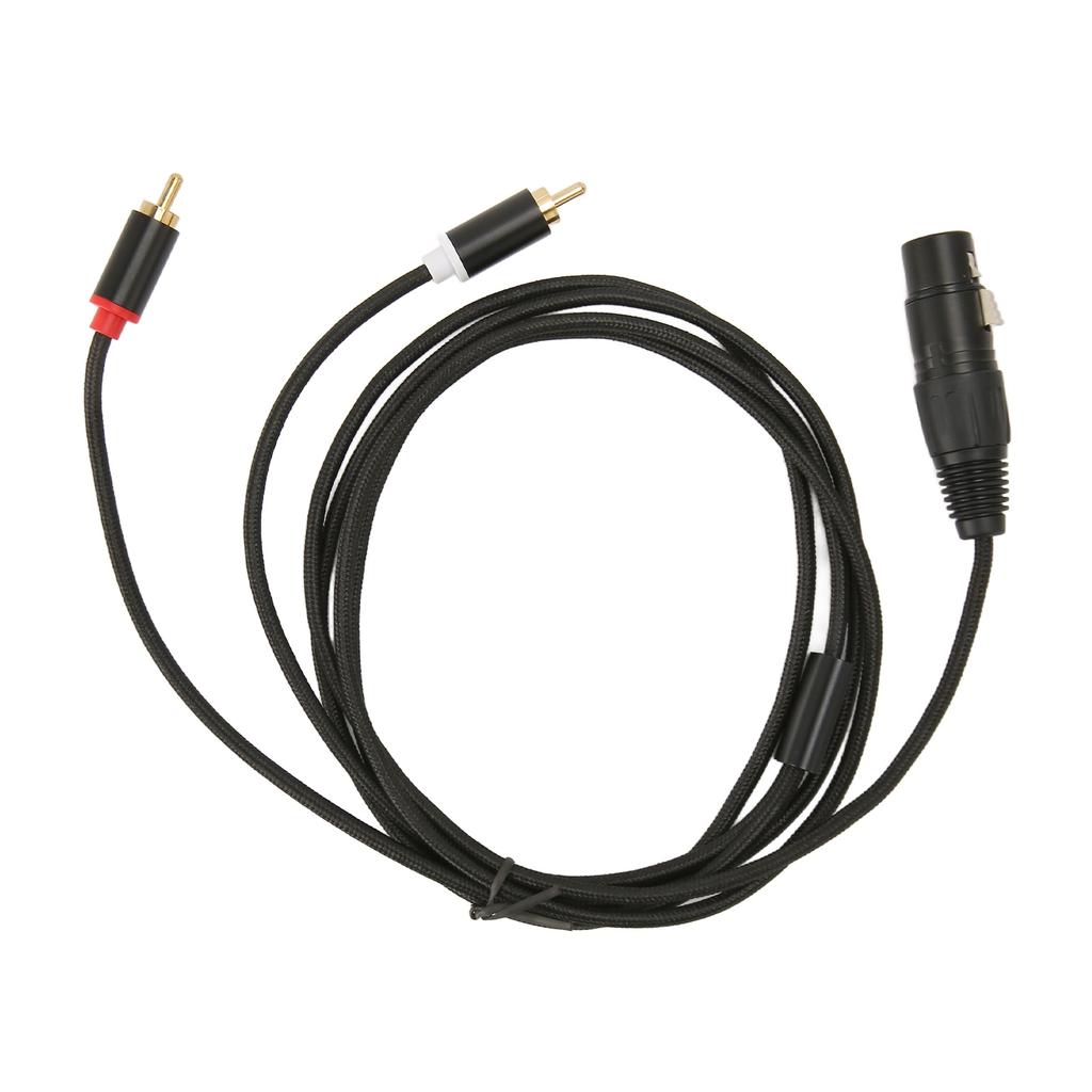 XLR To Dual RCA Cable Female To Male Low Loss Noiseless Y Splitter Duplicator Wire Stereo Sound