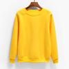 Women's Fashion Casual Round Neck Long Sleeve Fleece-Lined Solid Color Sweatshirt