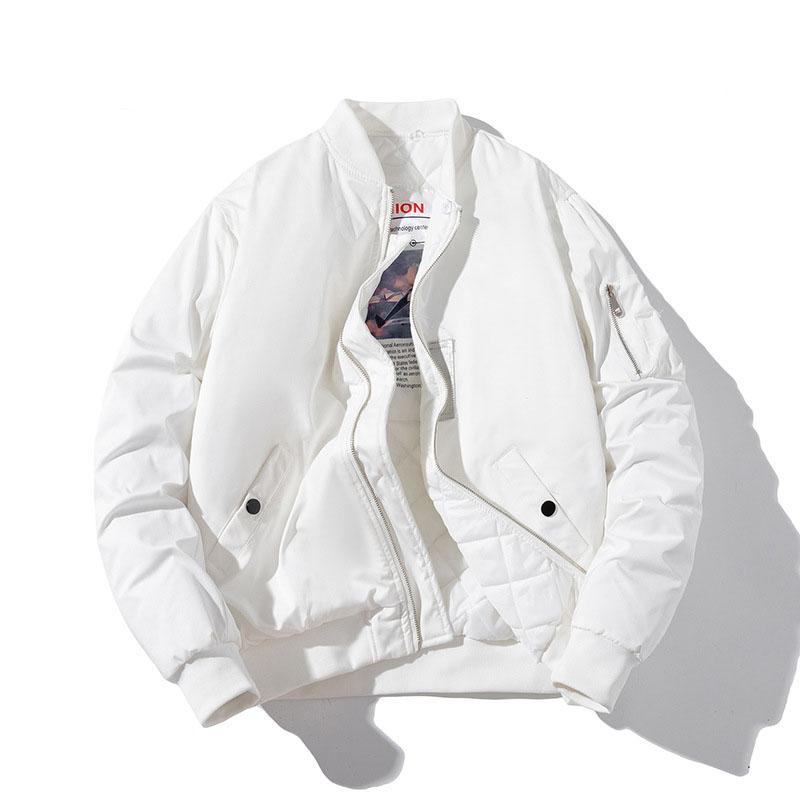 Men Jacket Women Solid Autumn Winter Jacket Fashion Vintage Hooded Baseball Coat Casual Windbreak Red Pink