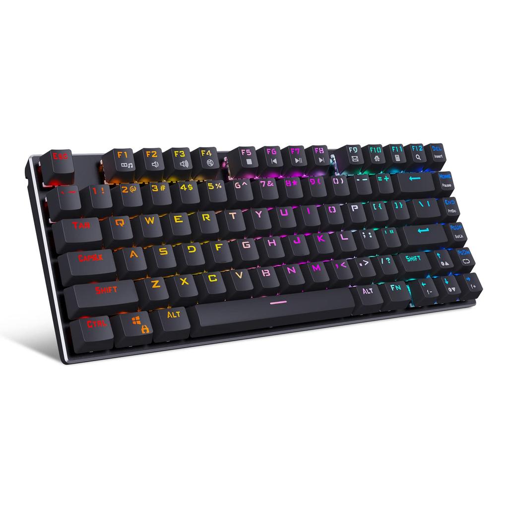 Gaming 81 Keys Mechanical RGB Luminous LED USB Gaming PC E-element Keyboard, Anti-ghost Key, Type, Backlight, Wired, High-speed Response, Waterproof,