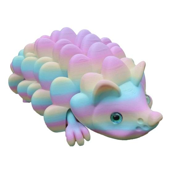 3D Printed Hedgehog Figurine Movable Joints Simulated Hedgehog Stress Relief Fidget Toy Home Office Desktop Decoration Ornament