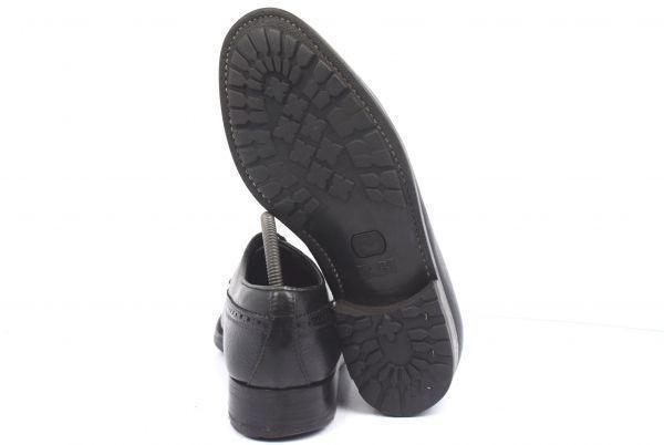 FABI/Vintage Handmade Leather Wingtip Shoes/26.0-26.5/Black/Dress/Business(USED)