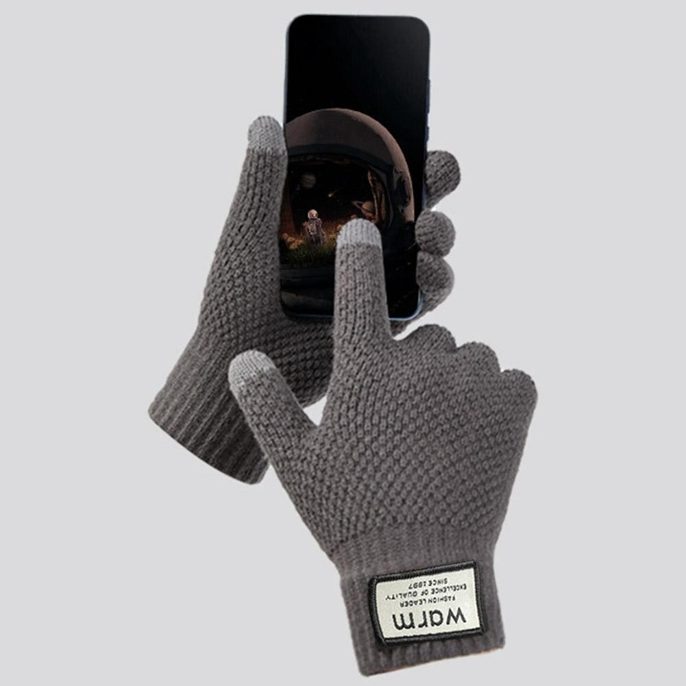 Thermal Winter Gloves for Men Thickened Warm Windproof Fleece Lined Anti-Slip Touch Screen Cycling Skiing Outdoor Sports