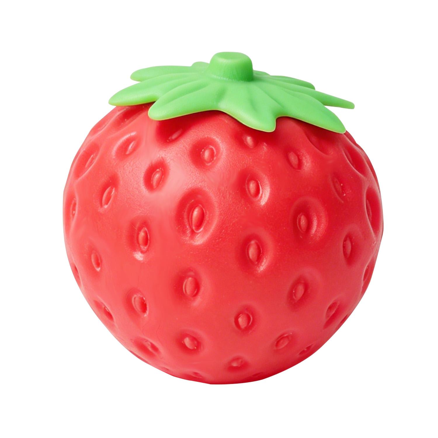 Simulatie Aardbei Squishy Zacht TPR Knijpspeeltje Stressverlichter Fidget Speeltje Kawaii Fruit Sensorisch Ontspannend Vent Speeltje Cadeau red