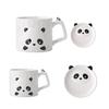 390ml Ceramic Mug Cartoon Panda Shape Large Capacity Ceramic Coffee Mug with Chinese Elements High Temperature Resistant Office Cup