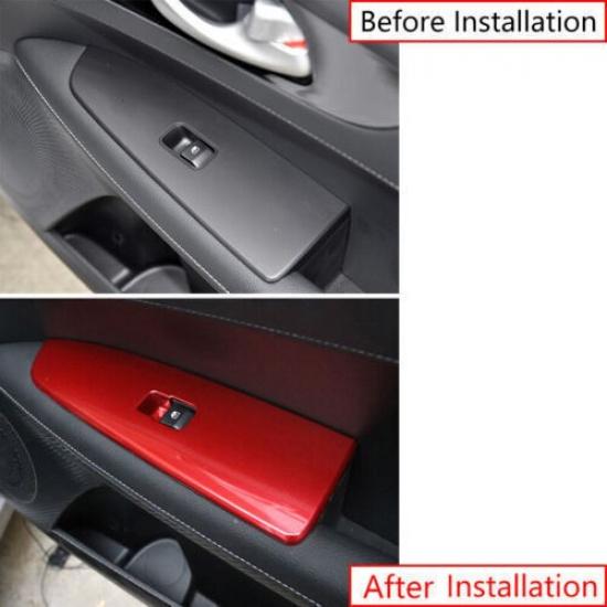 4pcs Gloss Red Interior Door Handle Bowl Cover Trim For Kia Forte K3 2019-2023
