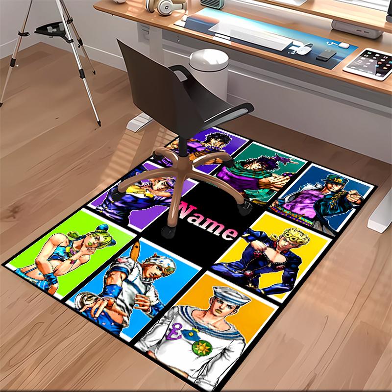 Custom Personalization JoJo's Bizarre Adventure Print Area Rug - Soft, Washable Non-Slip Indoor Mat,Living Room,Home&Office Decorative Rug