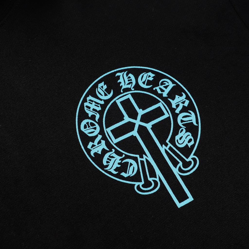 846 CHROME HEARTS Outono e Inverno 2026 Novo Tamanho Grande Estilo Clássico Moletom com Capuz e Logo, Adequado para Casais Usarem