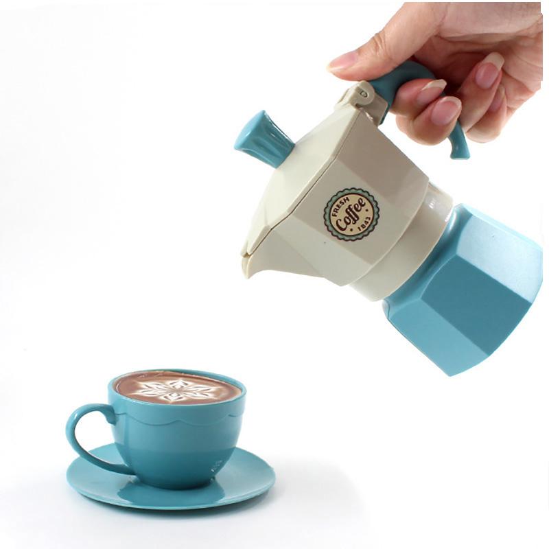 DIY Pretend Play Toy Simulation Coffee Set Tableware Play House Kitchen  Afternoon Tea Game Toys Gifts For Children Kids Girls