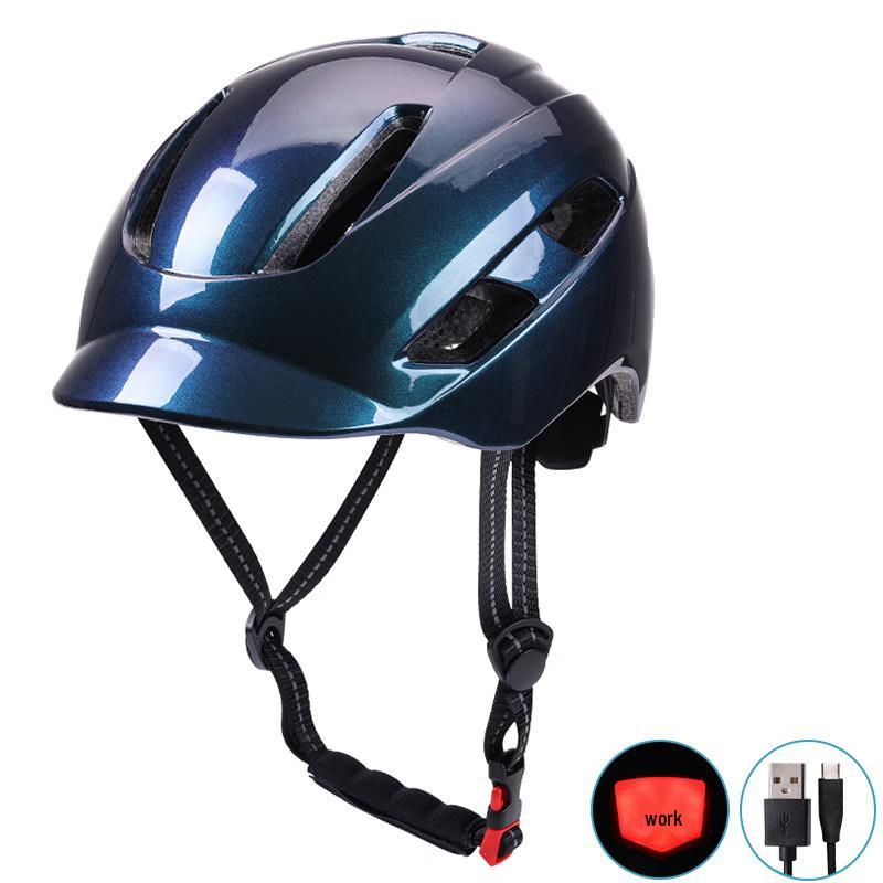 Lishi Integrerad Formning Cykelhjälm med USB-ljus