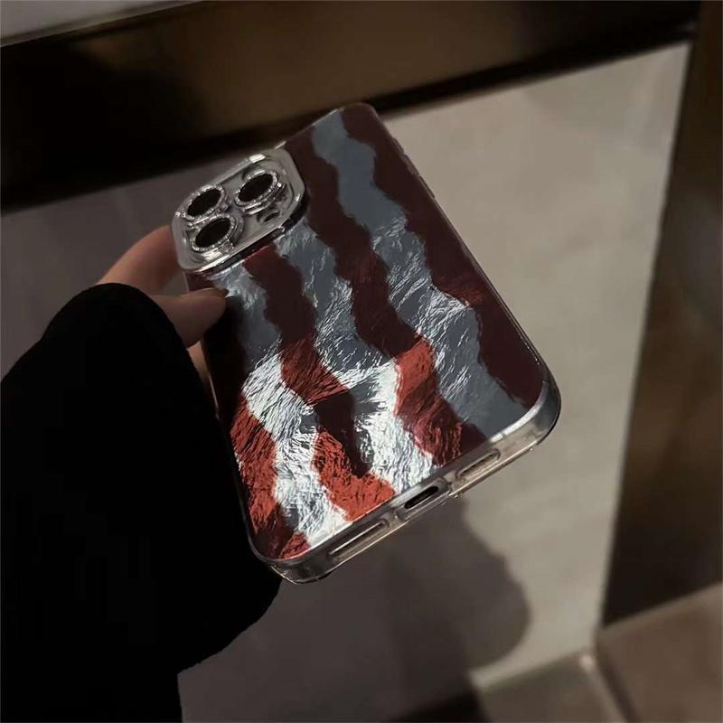 Luxury Glacier Stripe Print Phone Case For iPhone 16 15 14 13 12 11 Pro Max Back Cover