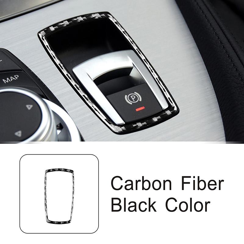 Carbon Fiber Sticker Car Console Gear Shift Electronic Handbrake Switch Frame Trim For BMW Z4 E89 2009-2016 Interior Accessories