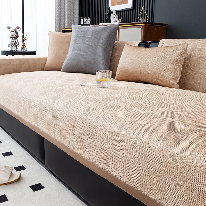 

Summer Ice Silk Rattan Mat Sofa Cushion Non-Slip Mat Seat Cushion Washed All-Season Universal Cool Cushion Sofa Cover Ice Cushion 70*70cm