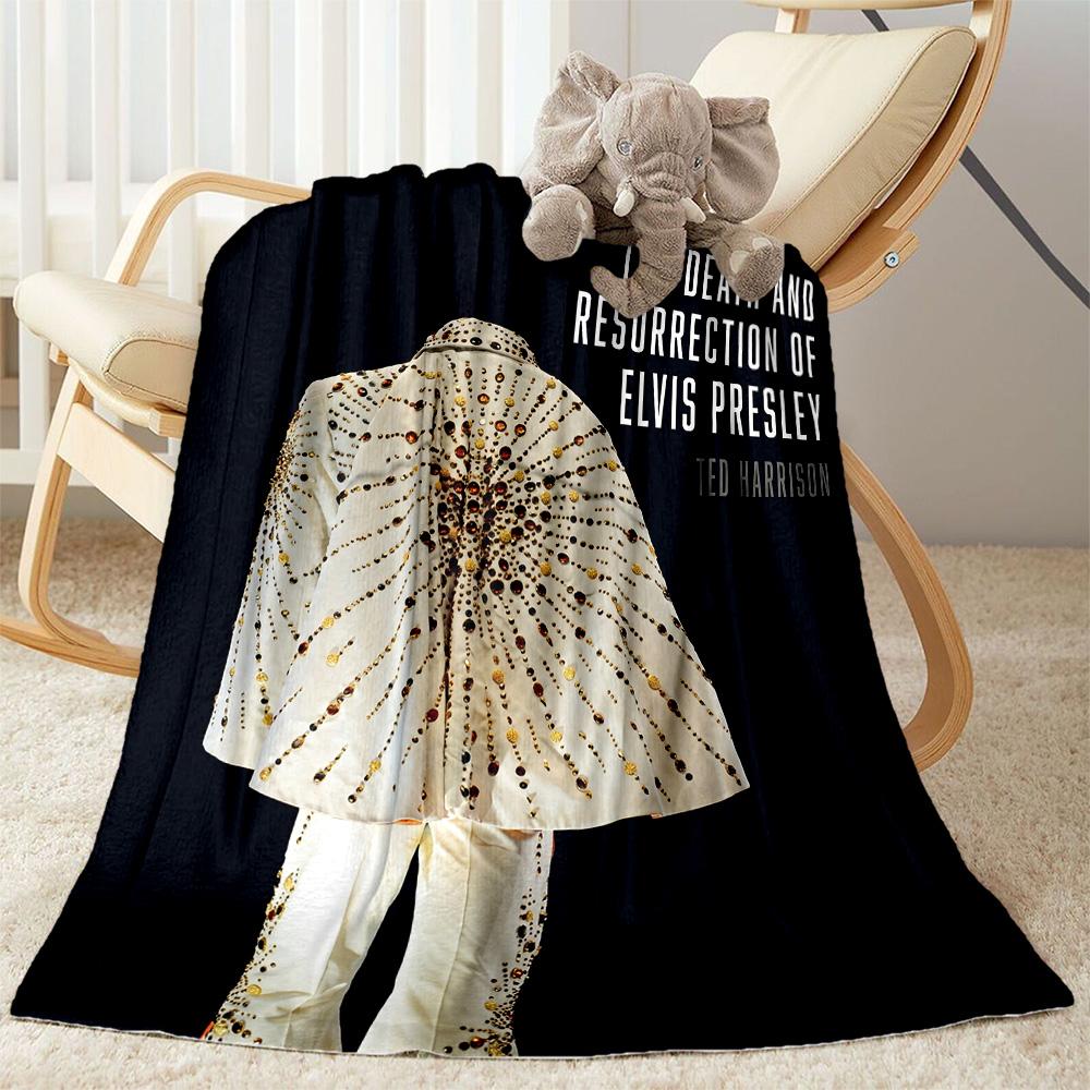 Elvis Presley Legend Blanket Warmthful Decor Perfect for Couch Office Chair Bedding All-Season Use Modern Style Gift for Travel Home Birthdays