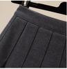 Women's Wool Pleated A-Line Skirt - Autumn/Winter 2025 - High Waist, Slim Fit, School Style, Thick JK Short Skirt
