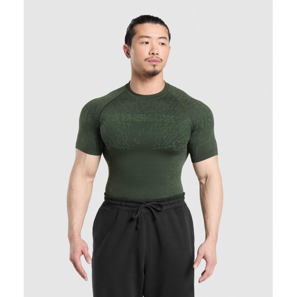 

Gymshark TecTonic Seamless T shirT Trail Green Classic Green A1b1p Ec28 XS