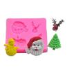 Miniowl-diy Baking Fondant Liquid 3d Silicone Cake Mold Christmas Snowman Decorative Tree Silicone Mold