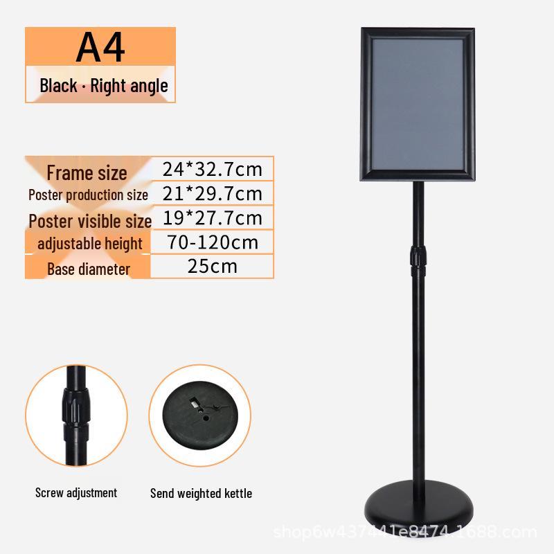 Stainless Steel Vertical Advertising Standee Display Stand for Hotels
