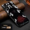 Handyhülle mit rotem Spinnenlilie-Motiv im japanischen Kunst- und Modedesign für Samsung Galaxy S26, S25, S24, S23, S22, S21 Plus, Ultra und Note20 (weich, schwarz)