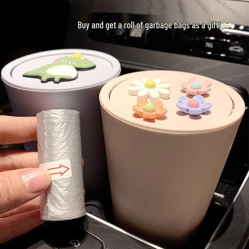 Mini Car Trash Can & Cup Holder – Cute & Creative Interior Storage