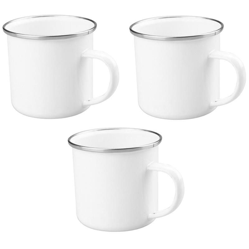 

2025+ Enamel Mugs - Drinking Mugs Made Of Enamelled Stainless Steel - Tea Pot - Coffee Mug for Outdoors and Camping - 3-Piece China Mainland